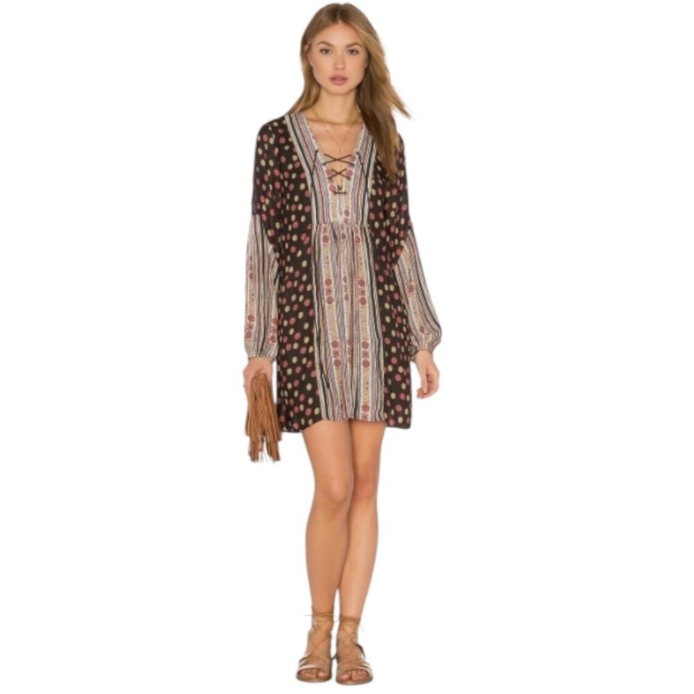 Free People Rain or Shine Pebled Chiffon Mini Dress Size‎ XS